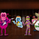 Cartoon of all five Cereal monsters jamming out in a band